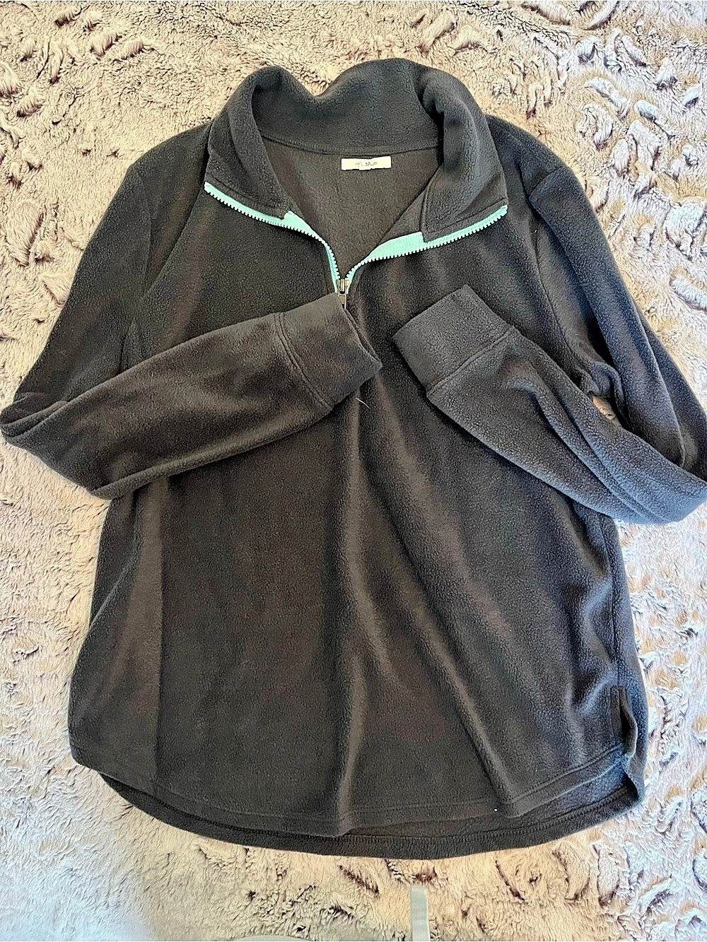 maurices Quarter Zip Fleece Sweatshirt Grey Medium